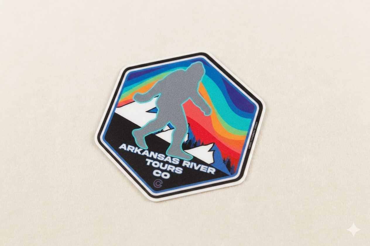 Sticker - Yeti Rainbow Swirl