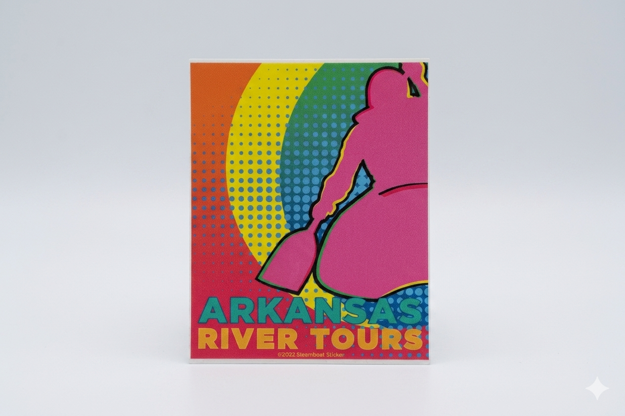 Halftone Rafting Sticker