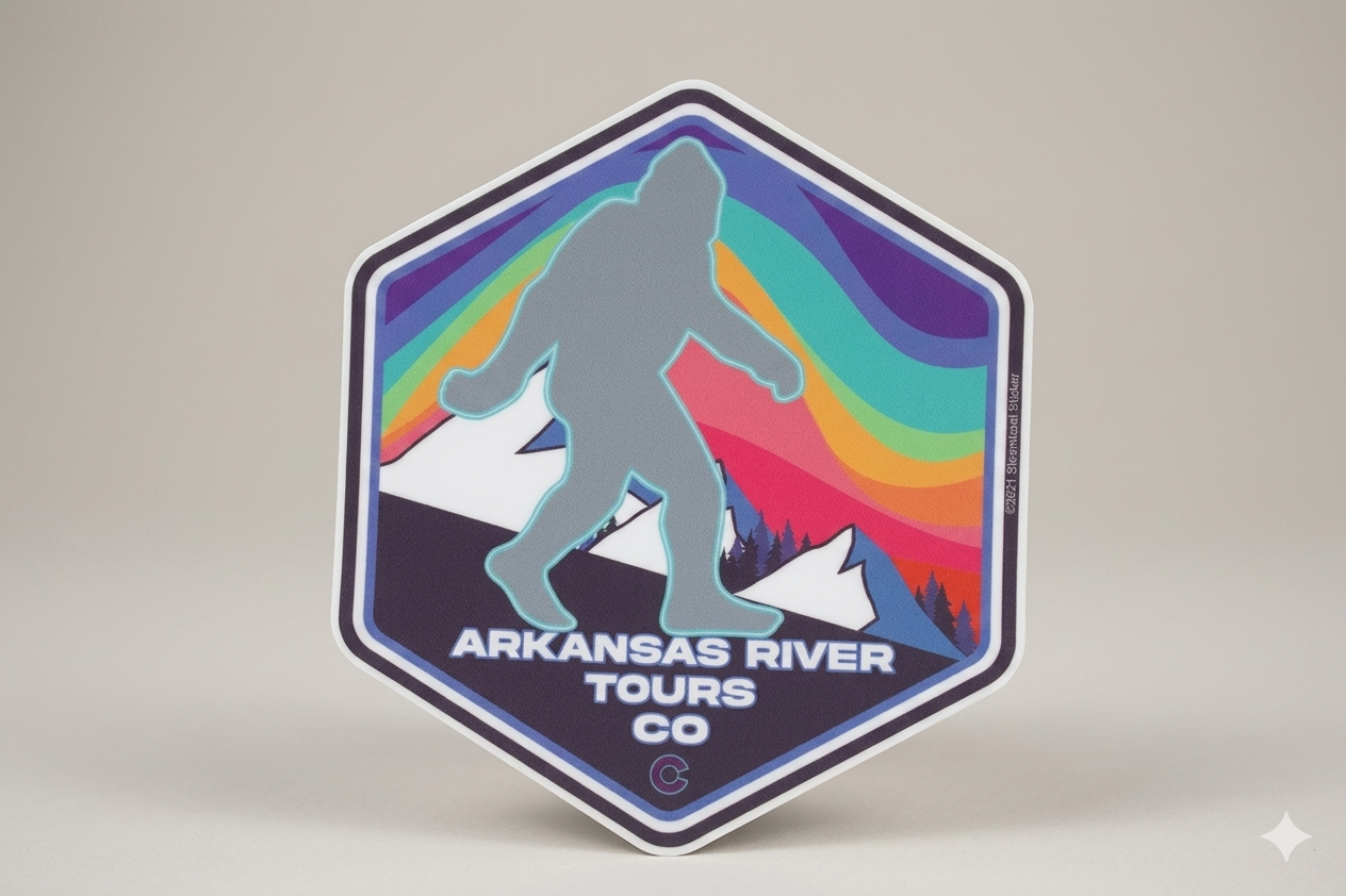 Sticker - Yeti Rainbow Swirl